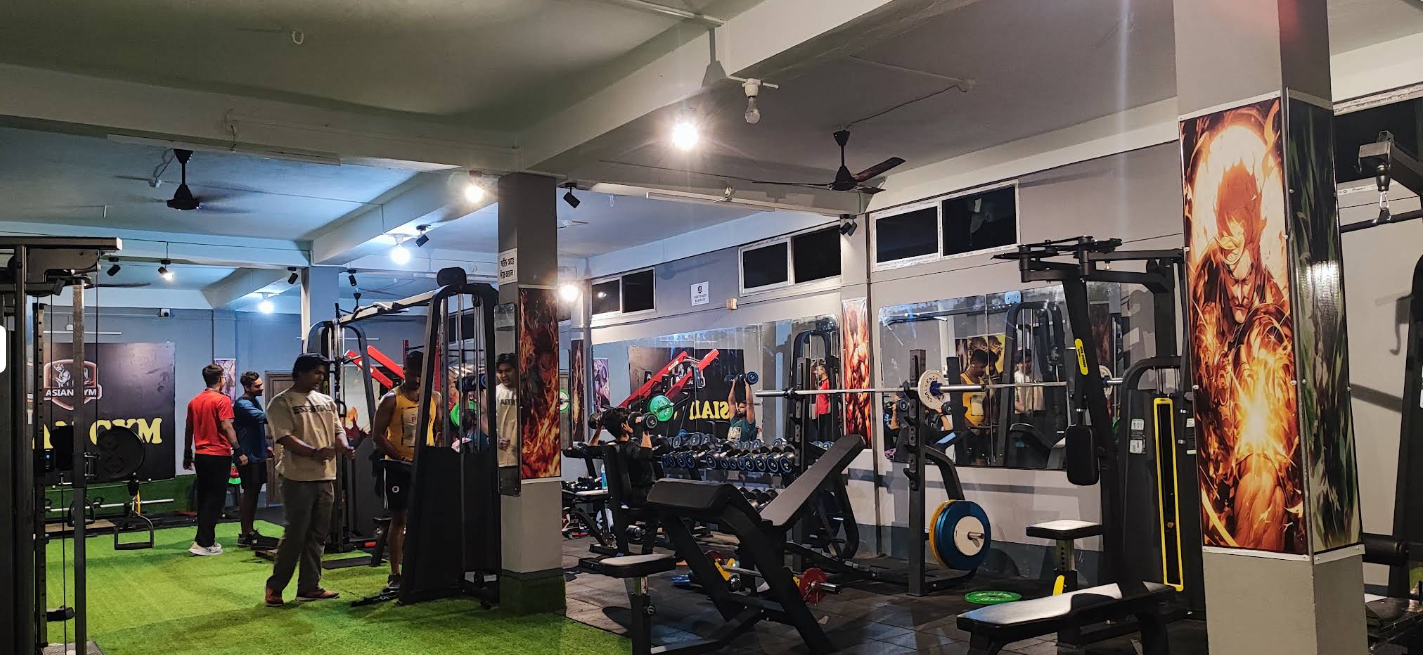Asian Gym Jalpaiguri interior with training equipment